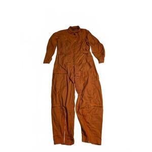 Vtg 1963 K-2B Orange Flight Suit USAF Coveralls Very Lights Size Large Long